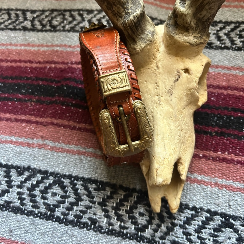 DKNY old western belt with conchos and beautiful buckle